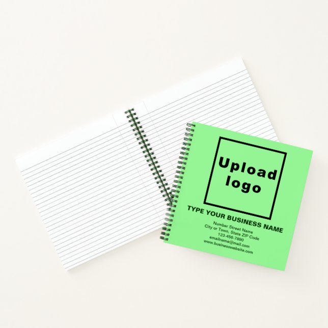 Markenbezeichnung für hellgrüne Quadrate Notizbuch (Innenseite)