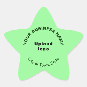 Markenbezeichnung für hellgrüne Star-Form Stern-Aufkleber