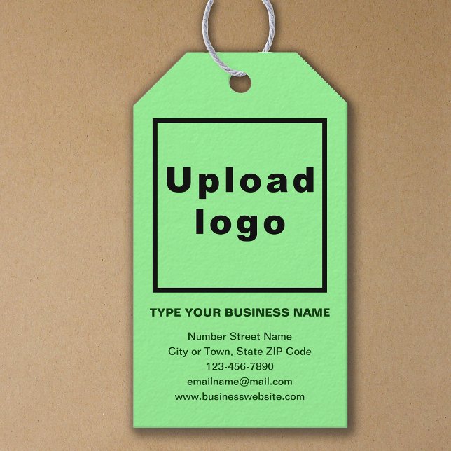Markenbezeichnung für hellgrünes Geschenk Geschenkanhänger (Build brand name awareness. Your business brand on light green gift tag.)