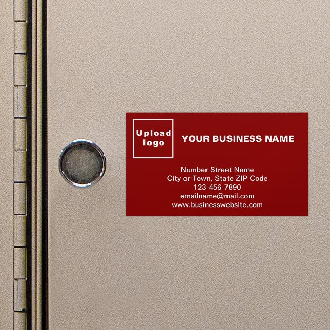 Markenbezeichnung für kleine rote Magnetkarte Magnetische Visitenkarte (Red magnetic business card with your business brand)