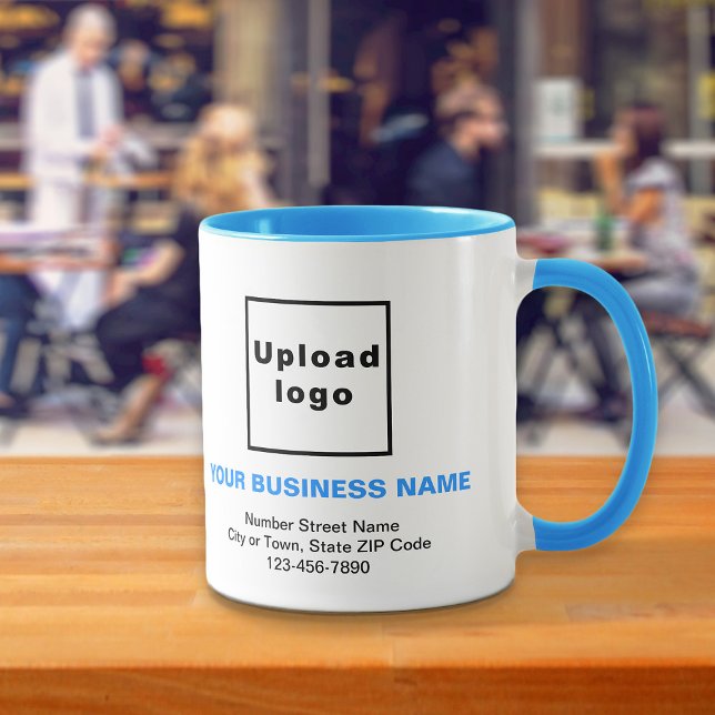 Markenbezeichnung für Light Blue Combo Tasse (Build brand name awareness. Your business brand on light blue combo mug.)