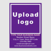 Markenbezeichnung für Lila Magnetkarte 5" x 7"