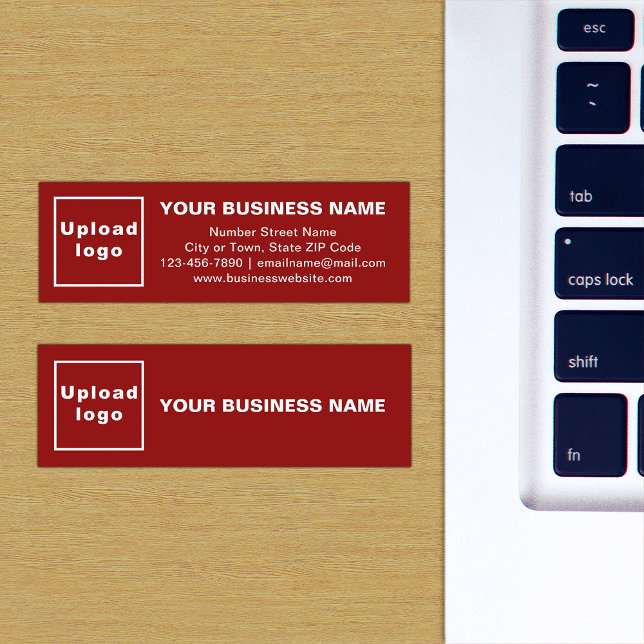 Markenbezeichnung für Mini-Size-rote Karte (The front and back of the red mini business card with your brand)