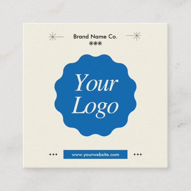 Markenbezeichnung für Minimalistische Logos für Be Quadratische Visitenkarte (Vorderseite)