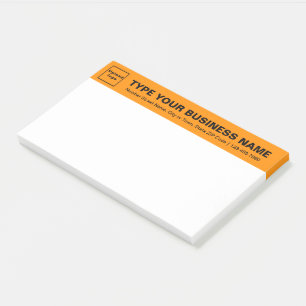 Markenbezeichnung für Orange Color Heading of Larg Post-it Klebezettel