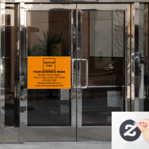 Markenbezeichnung für Orange Color Rectangle Fensteraufkleber