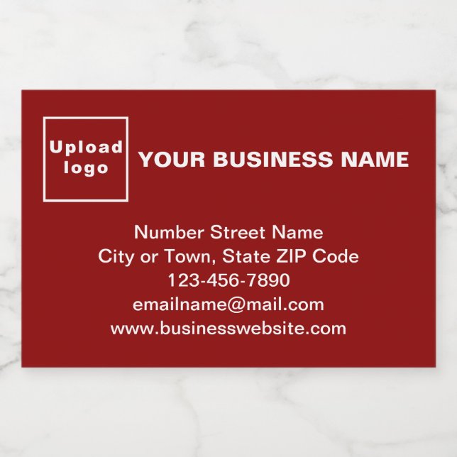 Markenbezeichnung für Red Rectangle Food Label Lebensmitteletikett (Einzelnes Label)