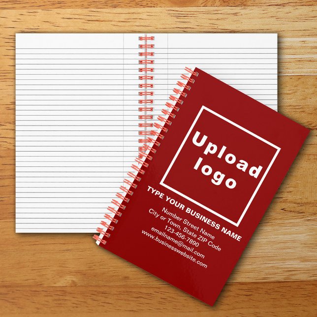 Markenbezeichnung für Red Spiral Notebook Notizbuch (Your business brand on red spiral notebook. Office & school supply to build brand name awareness.)