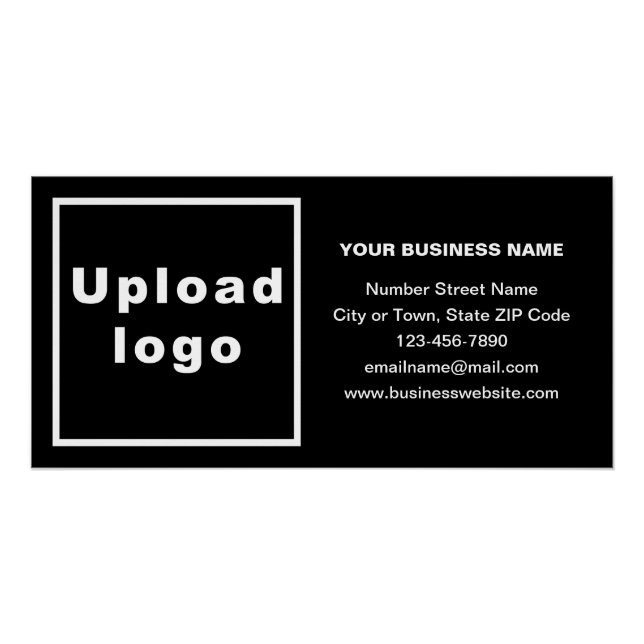 Markenbezeichnung für schwarzes Rechteck-Glossy-Po Poster (Vorderseite)