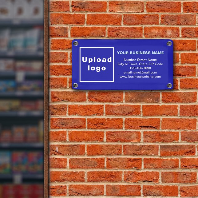 Markenbezeichnung für Small Blue Banner (Small blue banner with your business brand)