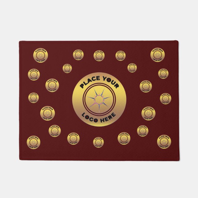 Markenbezeichnung für Unternehmen bewerben Fußmatte (Vorderseite)