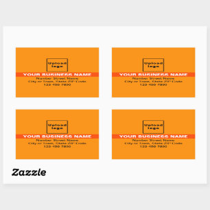 Markenbezeichnung mit hoher Qualität für Orange Fa Rechteckiger Aufkleber