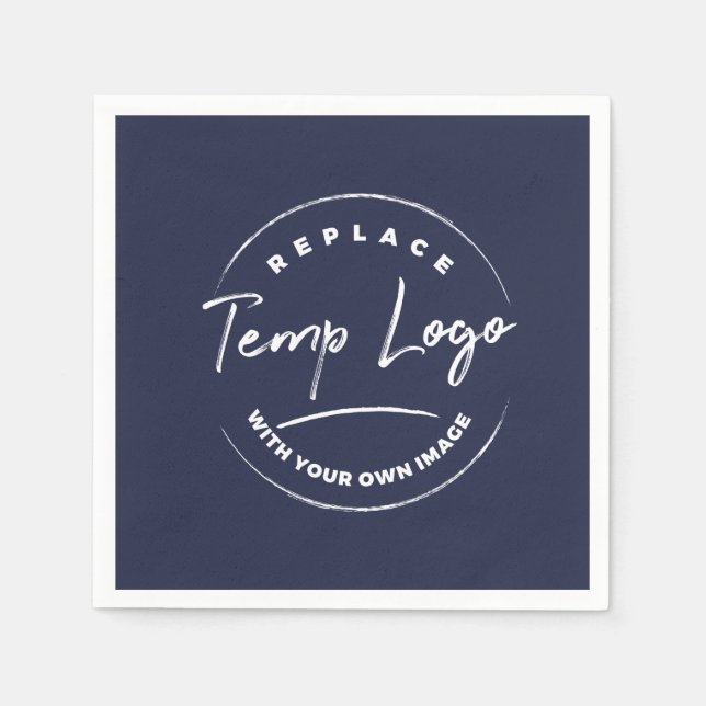 Markenbezeichnung mit Ihrem Firmenlogo oder Image  Serviette (Vorderseite)