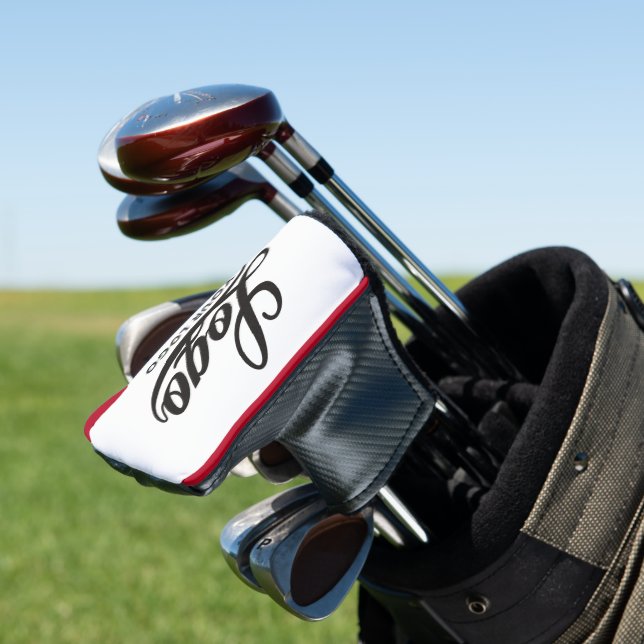 Markenbezeichnung White Modern Company Logo Busine Golf Headcover (In Situ)