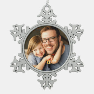 Markenförderungsfoto schneeflocken Zinn-Ornament