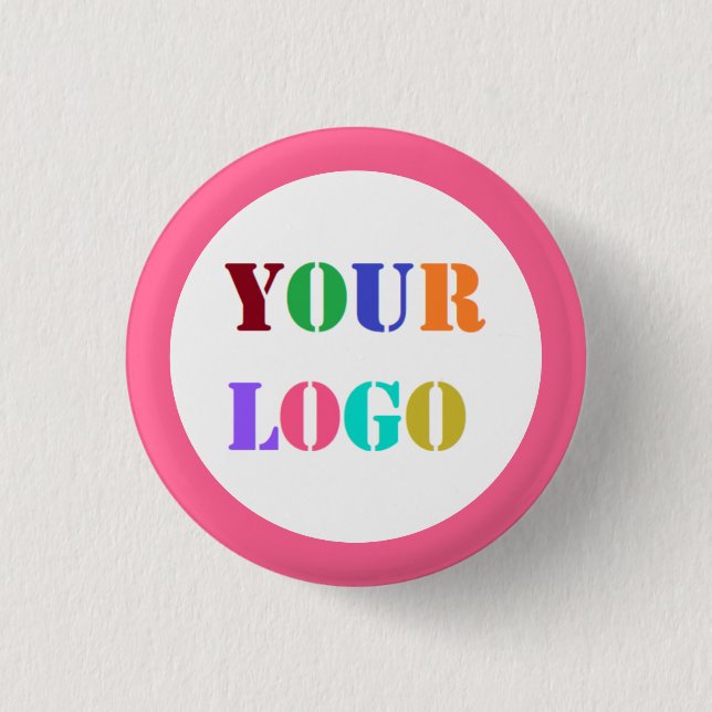 Markenlogo eines Unternehmens als Beispiel für ein Button (Vorderseite)