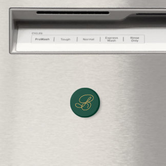 Markenlogo-Monogramm Anfangsbuchstabe Grün Magnet