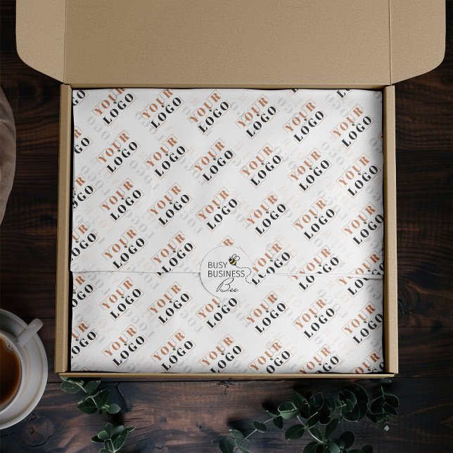Markenlogo Seidenpapier (Logo branded tissue paper by Busy Business Bee)