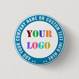 Markenlogo und Text Geschäft Promotions-Button Button