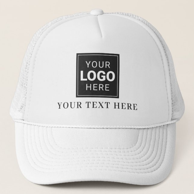 Markenmütze und Text mit Ihrem Logo Truckerkappe (Vorderseite)