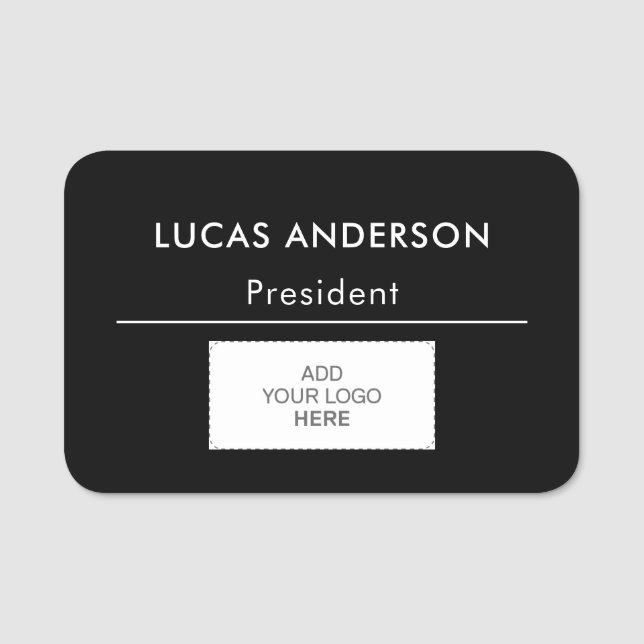 Markenname für Plastikkarten - Logo für Magnetic o Namensschild (Vorderseite)