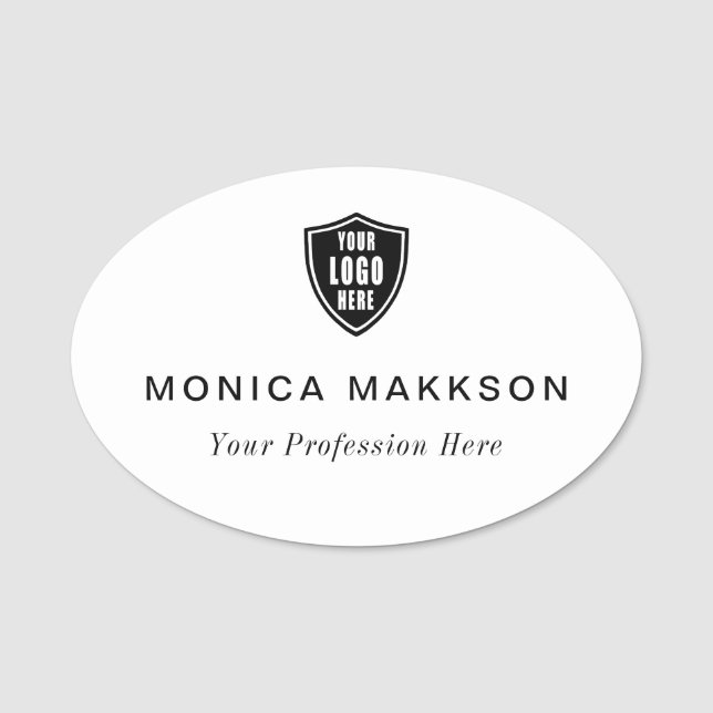 Markenname für Plastikkarten - Logo für Magnetic o Namensschild (Vorderseite)