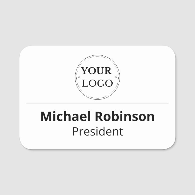 Markenname für Plastikkarten - Logo für Magnetic o Namensschild (Vorderseite)