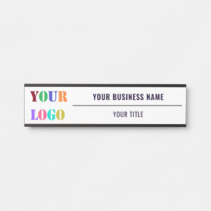 Markenname Ihres Logos Geschäft Büro Türschild