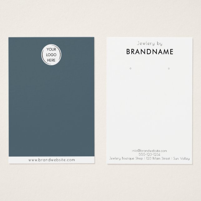 Markenspezifische Logo-Ohrring-Schmuck-Display-Kar (Vorne & Hinten)