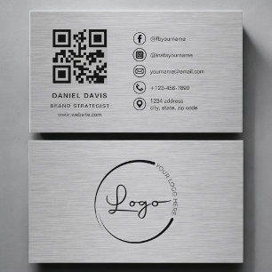 Markenstratege Metal QR Code Visitenkarte