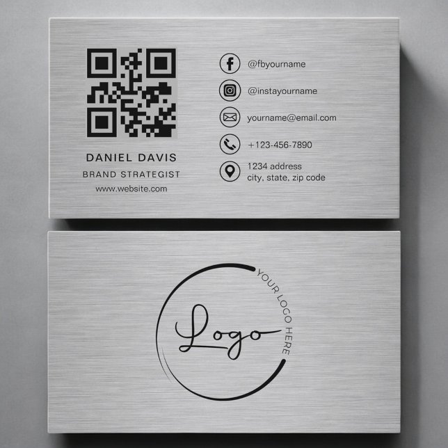 Markenstratege Metal QR Code Visitenkarte (Von Creator hochgeladen)