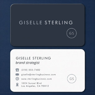Markenstratege Navy Blau Professional Visitenkarte