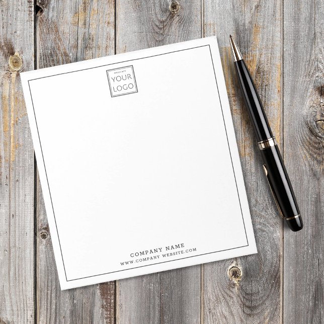Markenwerbung für kundenspezifische Firmenlogos Notizblock (Custom Business Logo Company Name Promo Notepad)
