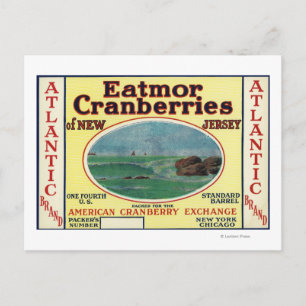 Markenzeichen "Atlantic Eatmor Cranberries" Postkarte