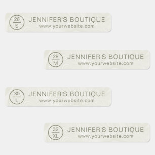 Markenzeichen für Firmennamen Kleidung Etiketten