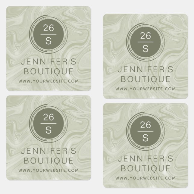 Markenzeichen für Firmennamen Kleidung Etiketten (Grün)