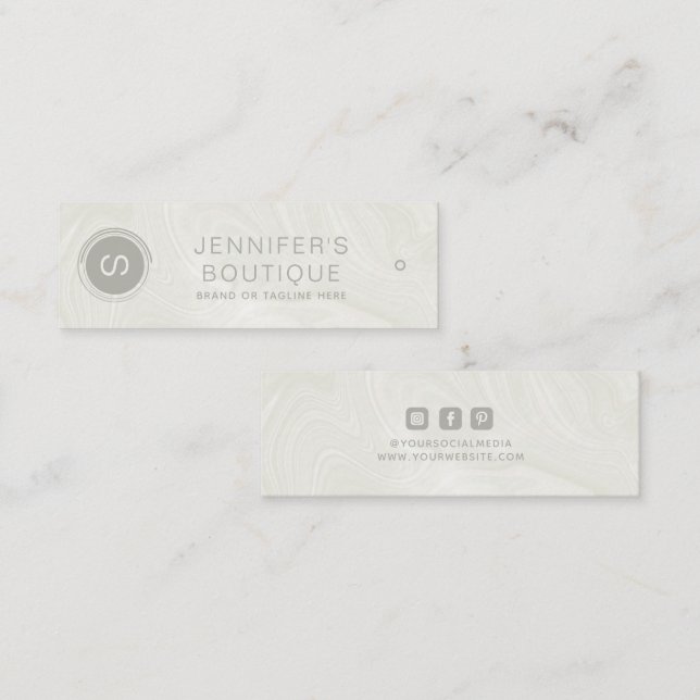 Markenzeichen für Firmennamen Kleidung Telefonnummerkarte (Vorne/Hinten)