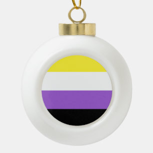Markenzeichen für nicht-binäre Prix Keramik Kugel-Ornament