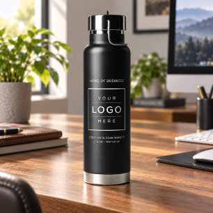 Markenzeichen Schwarzes Geschäftslogo Wellness Trinkflasche