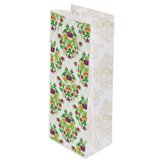 Market Damask Geschenktüte Für Weinflaschen