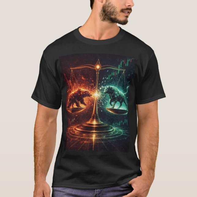 Market Equilibrium, Day Trading, Abstract Geometry T-Shirt (Vorderseite)