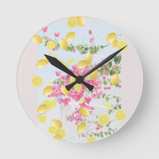 Market Positano Italien #1 #wall #art Runde Wanduhr (Vorderseite)