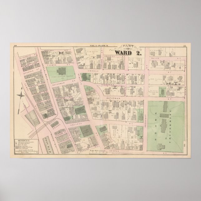 Market Square Brown University Court House Poster (Vorne)