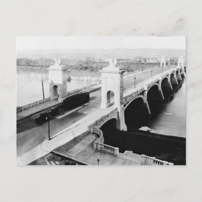 Market St. Bridge Wilkes-Barre Pa. Postkarte (Vorderseite)