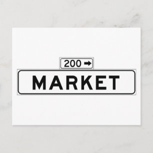 Market St, San Francisco Street Sign Postkarte