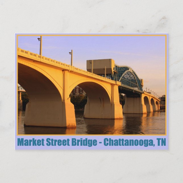 Market Street Bridge - Chattanooga, TN Postkarte (Vorderseite)
