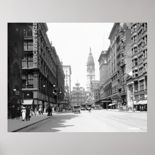 Market Street, Philly, 1910er Poster