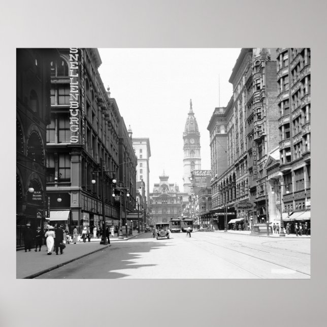 Market Street, Philly, 1910er Poster (Vorne)