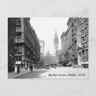 Market Street, Philly, 1910er Postkarte
