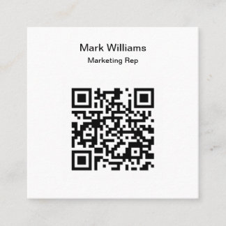 Marketing Add Your QR Code Business Cards Quadratische Visitenkarte